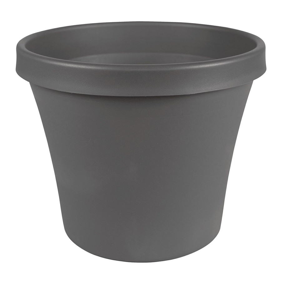 Pots & Planters * | Popular Charcoal Grey Terra Living Planter Planter With Pre-Drilled Hole, 13