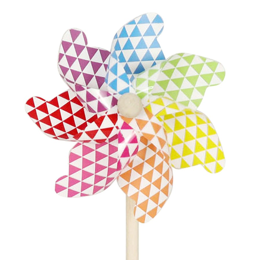 Outdoor Deacutecor * | Premium Tripat Patterned Plastic Whirligig, 19