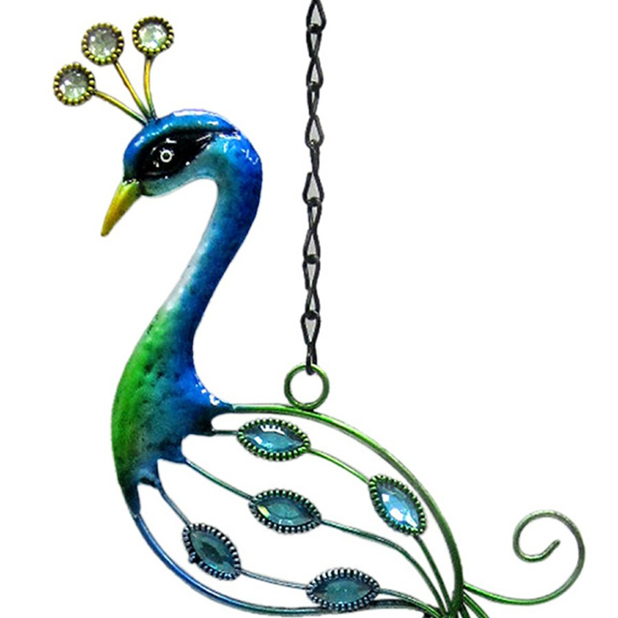 Outdoor Deacutecor * | Clearance Sale Metal Peacock Suncatcher, 19