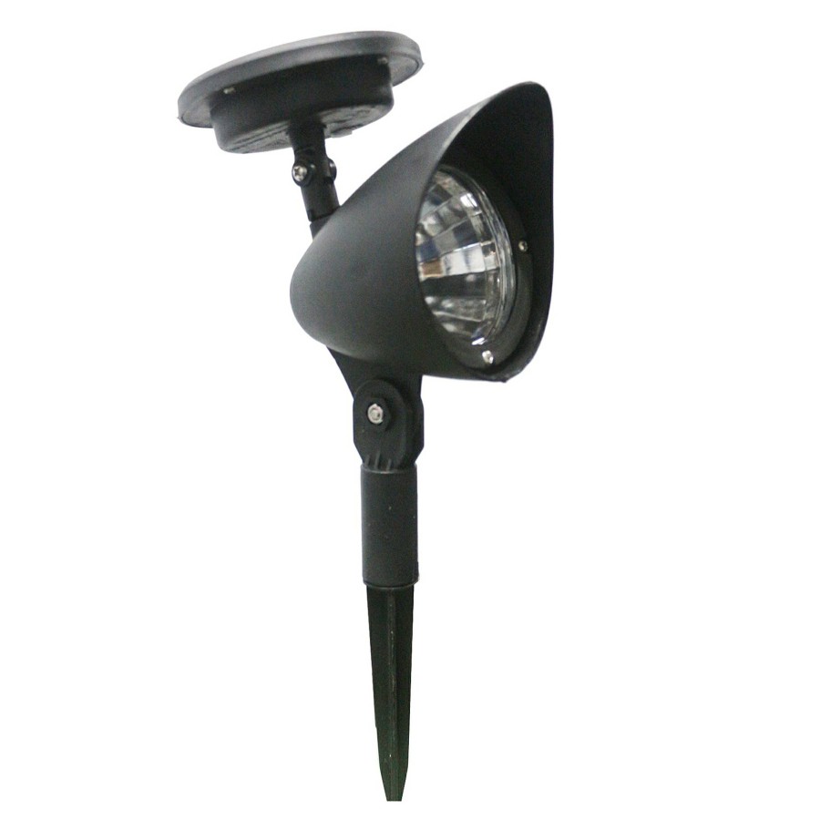 Lighting * | Popular 15L Led Solar Spot Light, Black