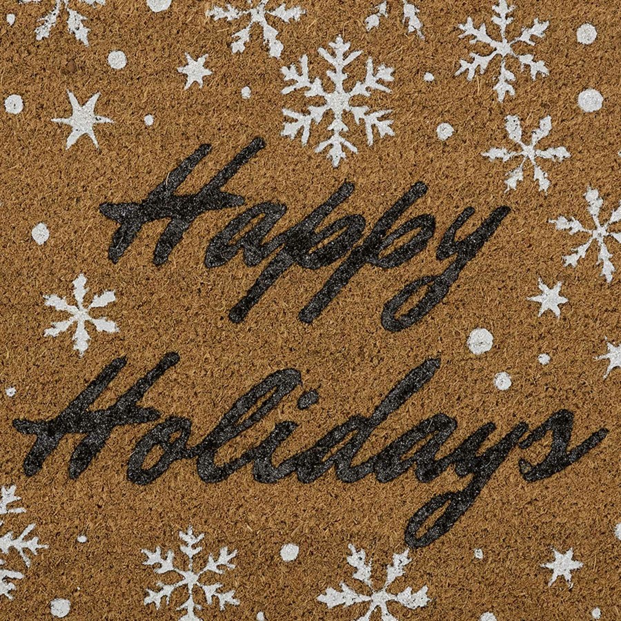 Rugs & Doormats * | Discount Laila Ali Happy Holidays Glittered Coir Mat, 18 30