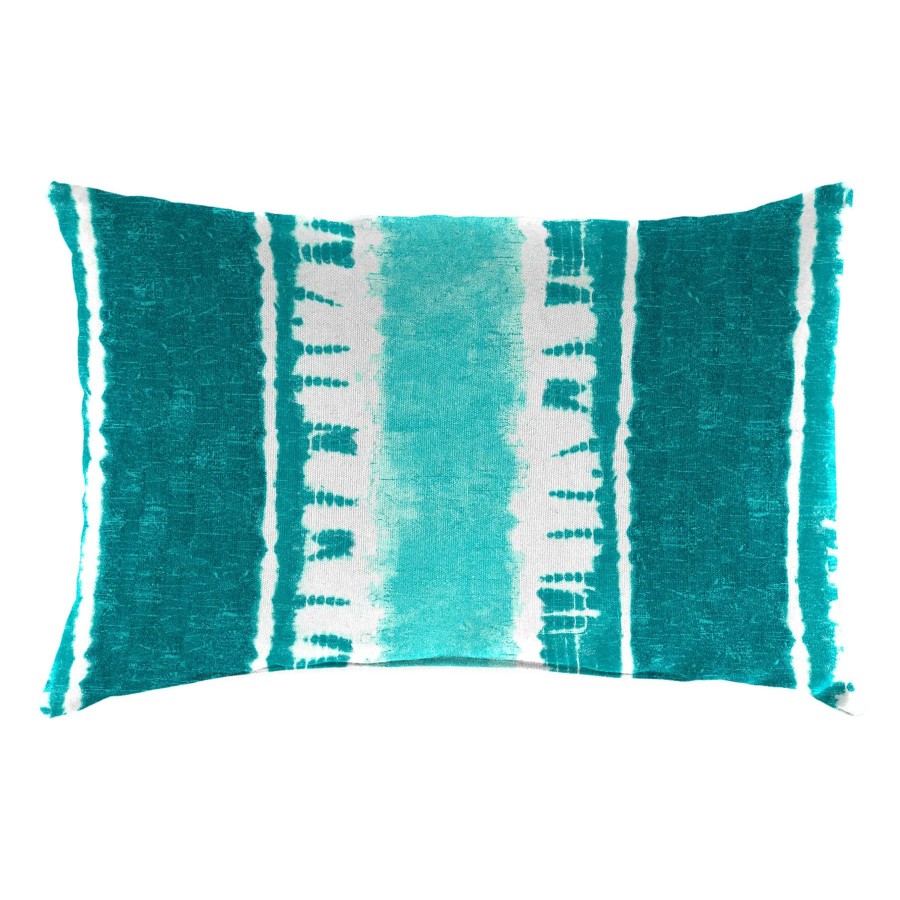 Cushions & Pillows * | Exclusive Design Sheila Turquoise Outdoor Lumbar Throw Pillow, 14 20