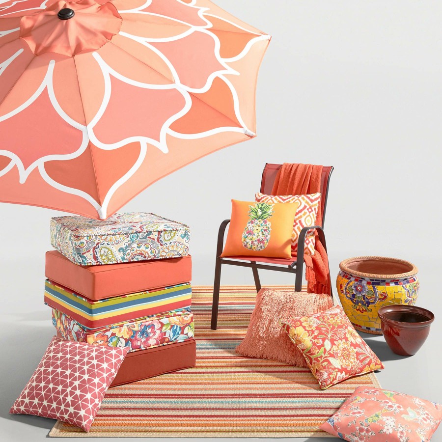 Cushions & Pillows * | Featured Paisley Chili Outdoor Gusseted Deep Seat Cushion