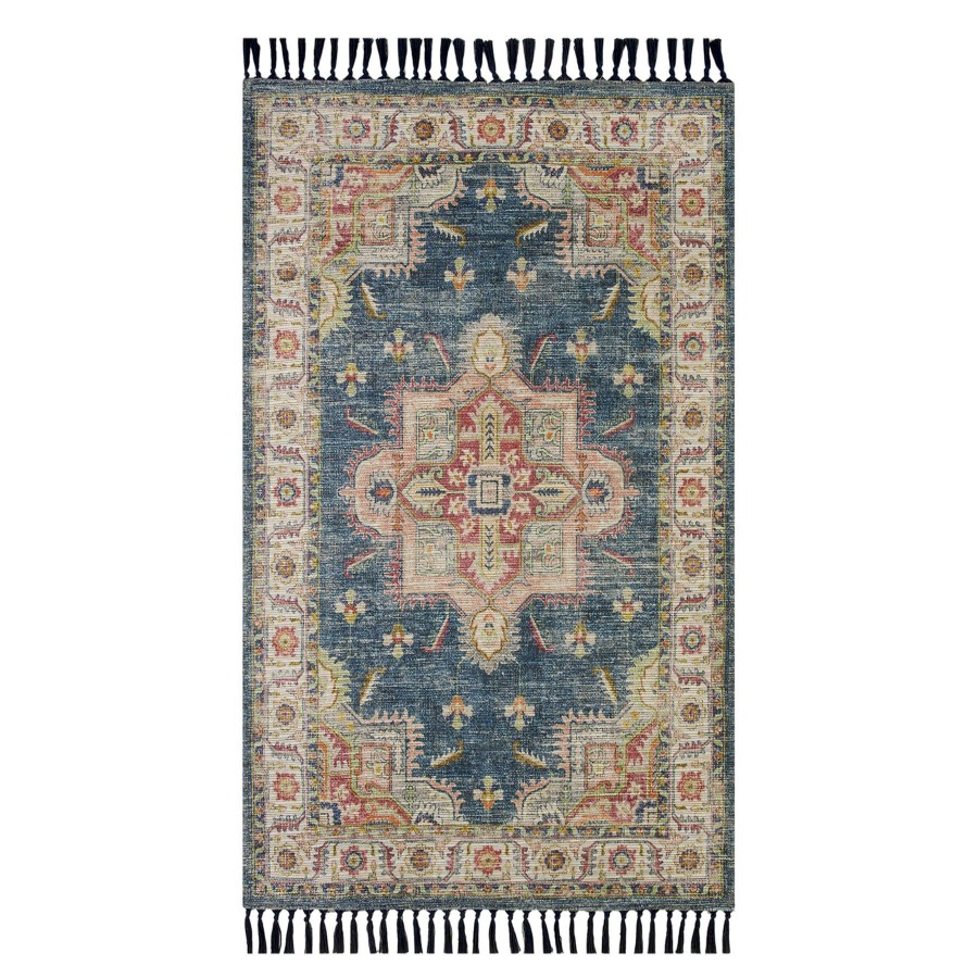 Rugs & Doormats * | Discount (E338) Baden Blue Medallion Outdoor Accent Rug, 3 5