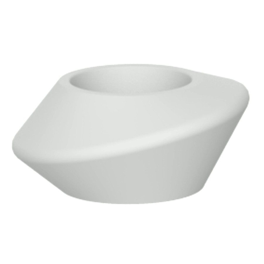 Pots & Planters * | Free Delivery Off-White Low Top Angled Pot, 21.5