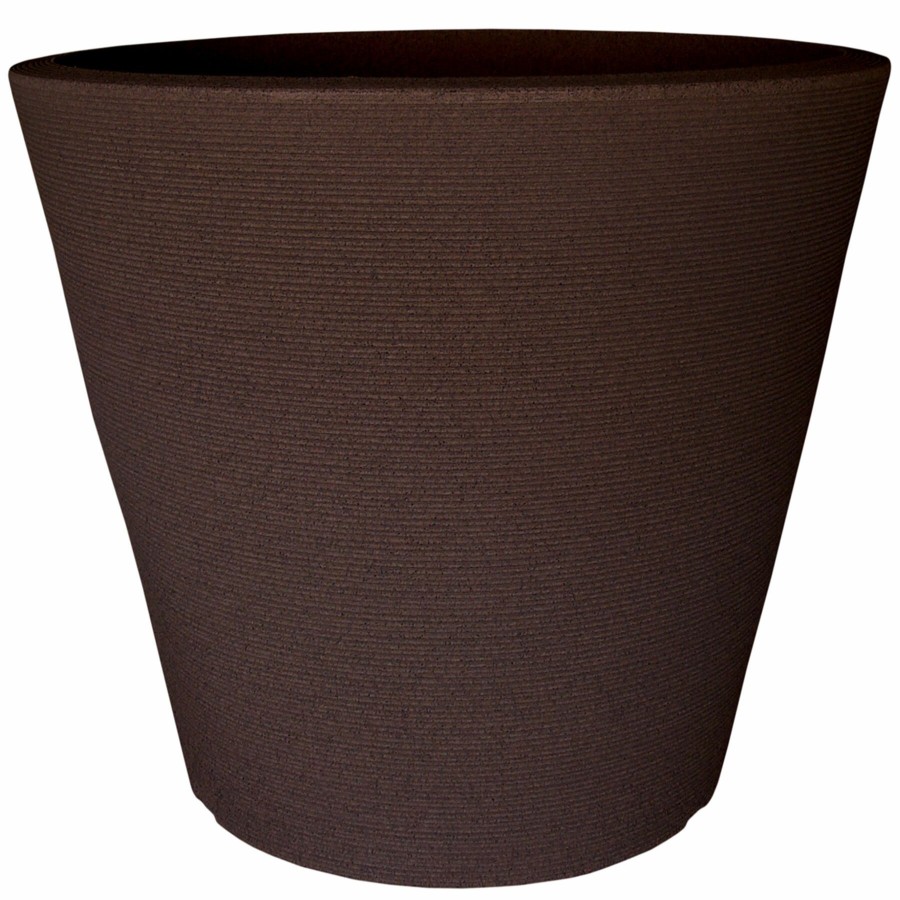 Pots & Planters * | Discount All-Weather Low Coffee Linea Planter, 26.5