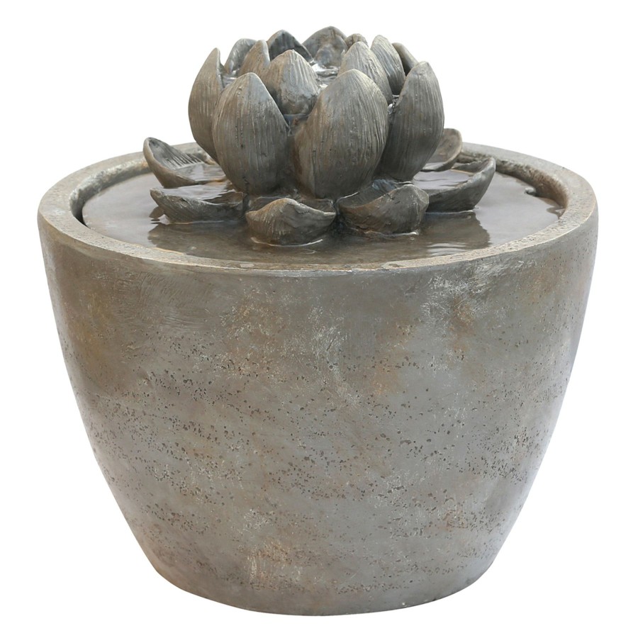 Outdoor Deacutecor * | Free Delivery Grace Mitchell Lotus Garden Fountain, 13 15