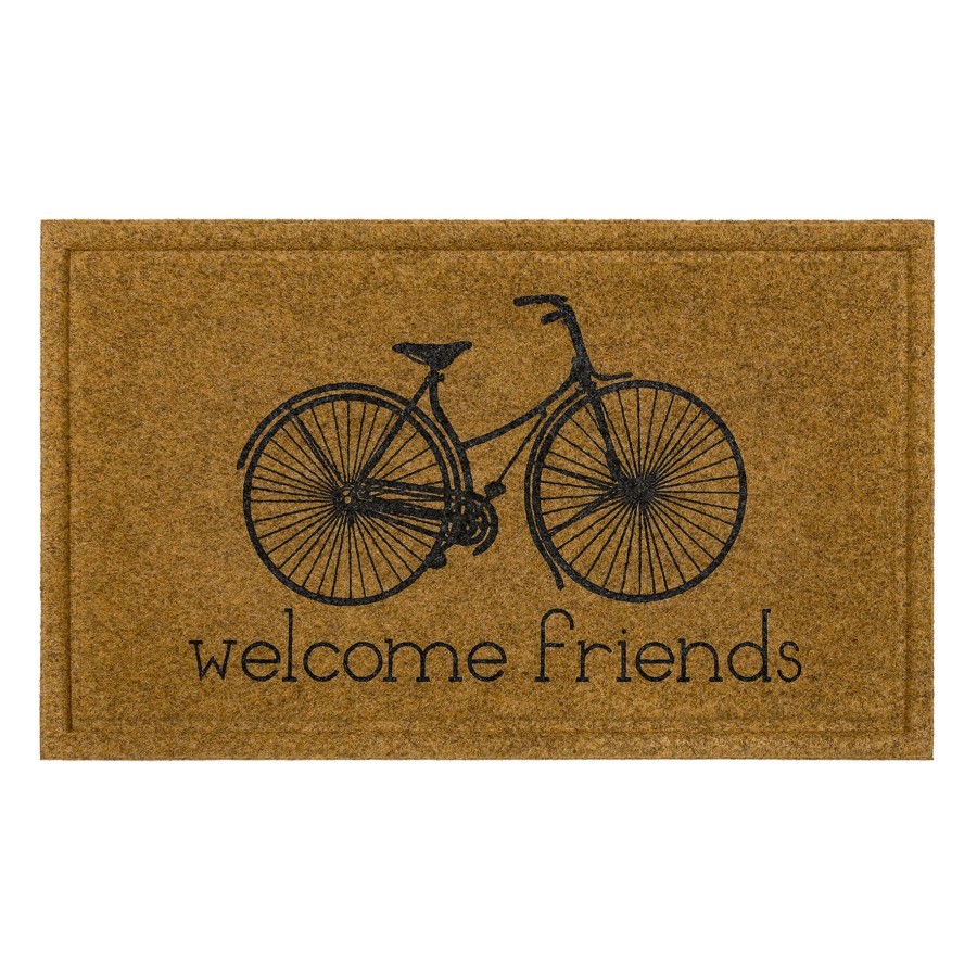 Rugs & Doormats * | Sale Online Welcome Friends Bicycle Coir Mat, 18 30