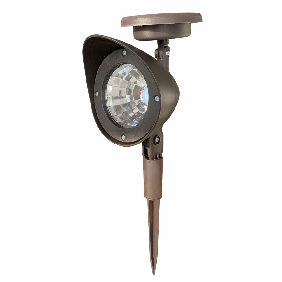 Lighting * | Latest 15L Solar Spotlight, Brown