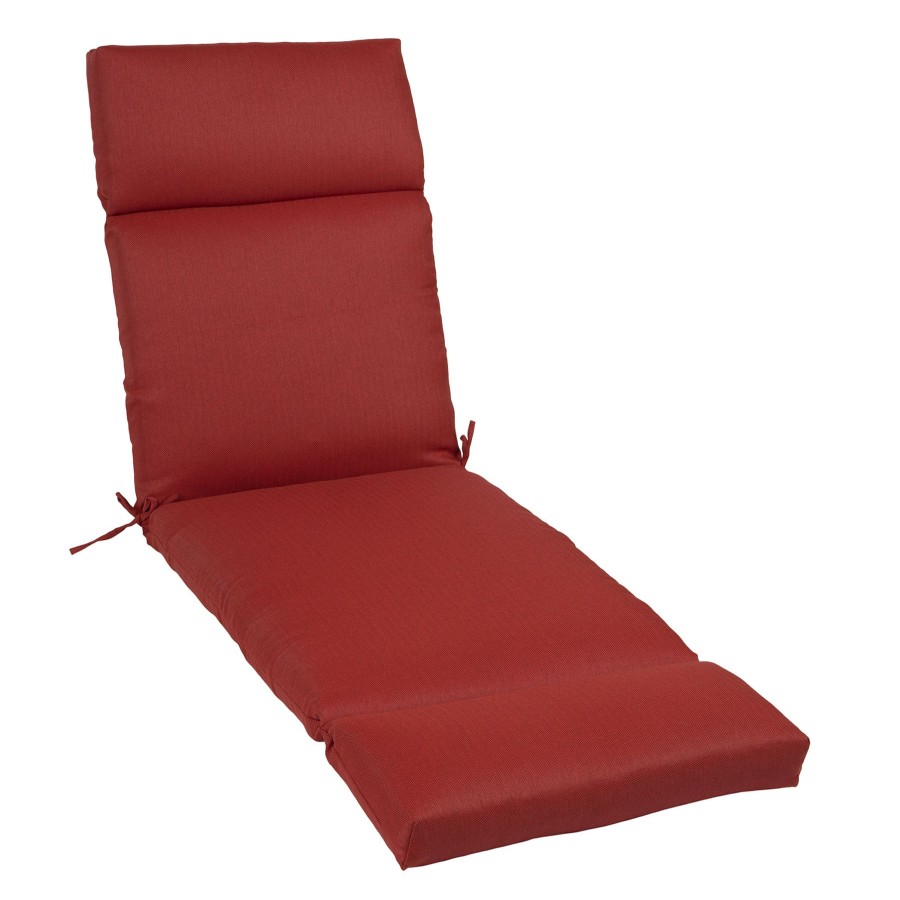 Cushions & Pillows * | Large Choice Tristin Cherry Red Premium Universal Outdoor Chaise Lounge Cushion