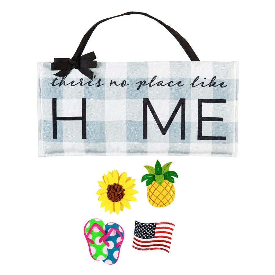 Outdoor Deacutecor * | Featured No Place Like Home Fabric Sign