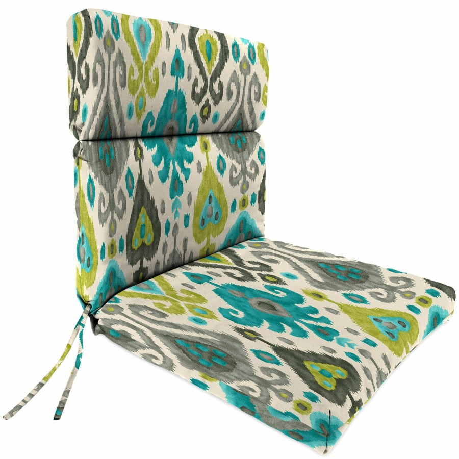 Cushions & Pillows * | Clearance Sale Paso Turquoise Outdoor Hinged Chair Cushion