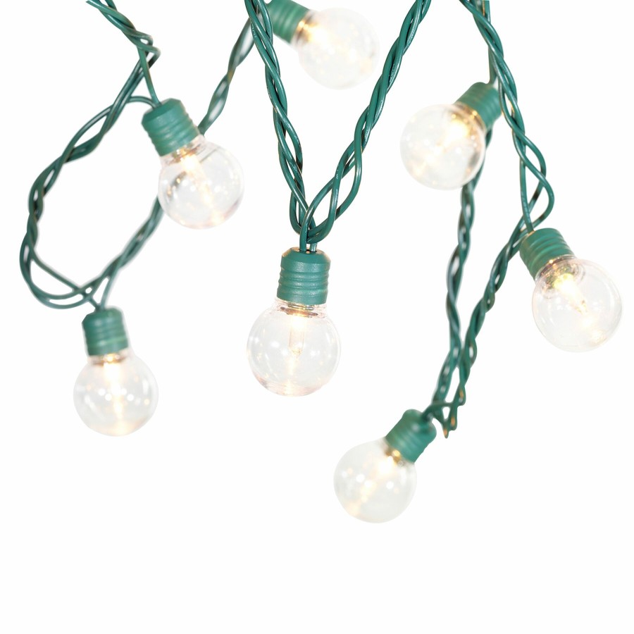 Lighting * | Discount 50-Count Ul G30 Clear String Light Set, Green Wire