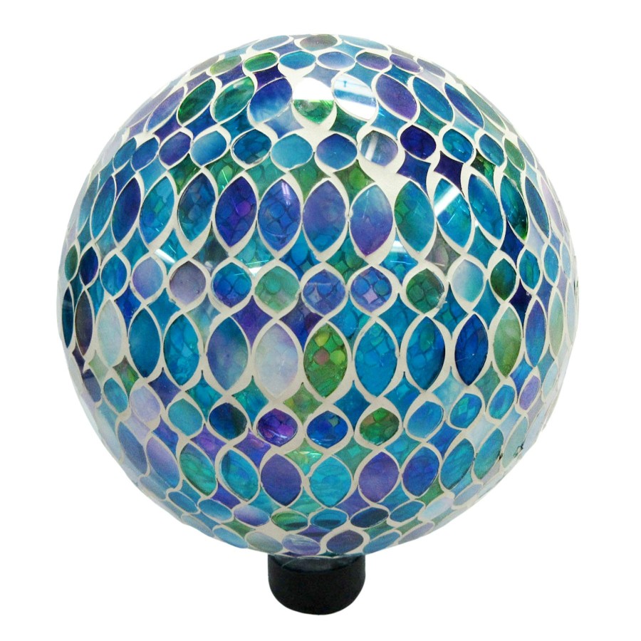 Outdoor Deacutecor * | Free Delivery Blue Mosaic Glass Gazing Ball, 10