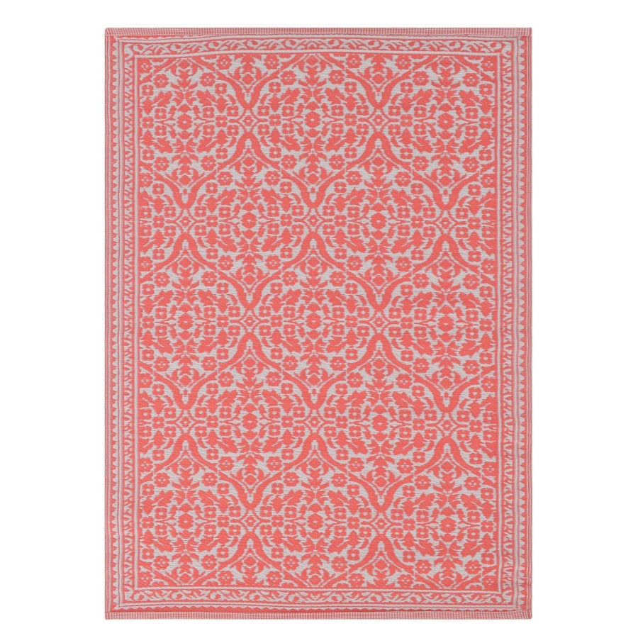 Rugs & Doormats * | Typical Style Red Medallion Outdoor Area Rug, 6 9