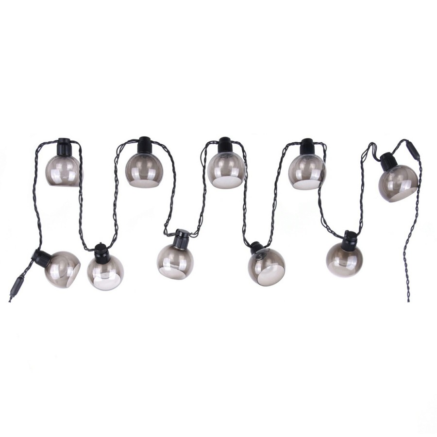 Lighting * | Exquisite Gifts 10-Count Grey Metal String Light Set