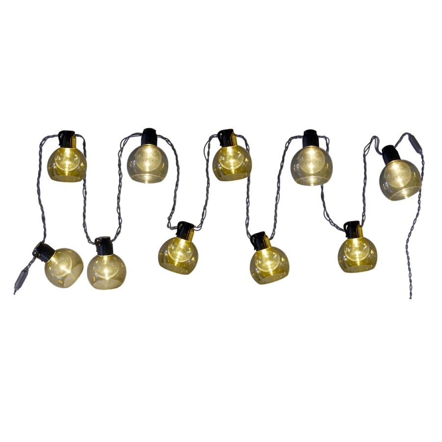 Lighting * | Exquisite Gifts 10-Count Grey Metal String Light Set