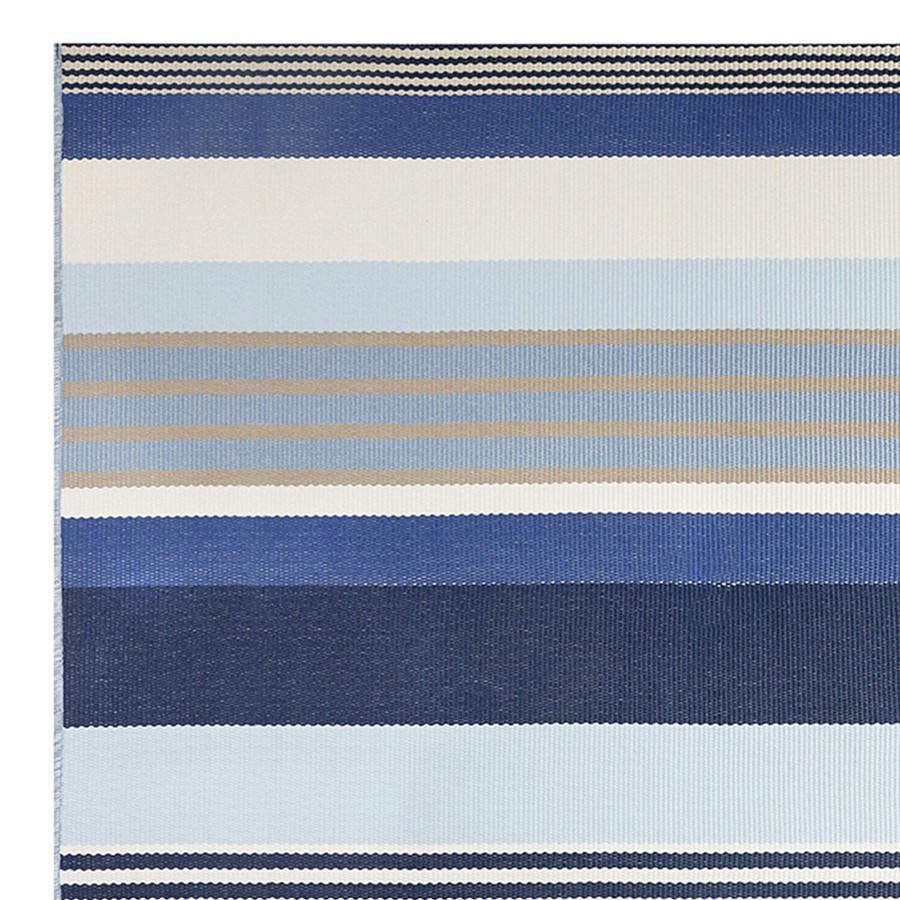 Rugs & Doormats * | Latest (E319) Avalon Blue Striped Indoor & Outdoor Area Rug, 8 10