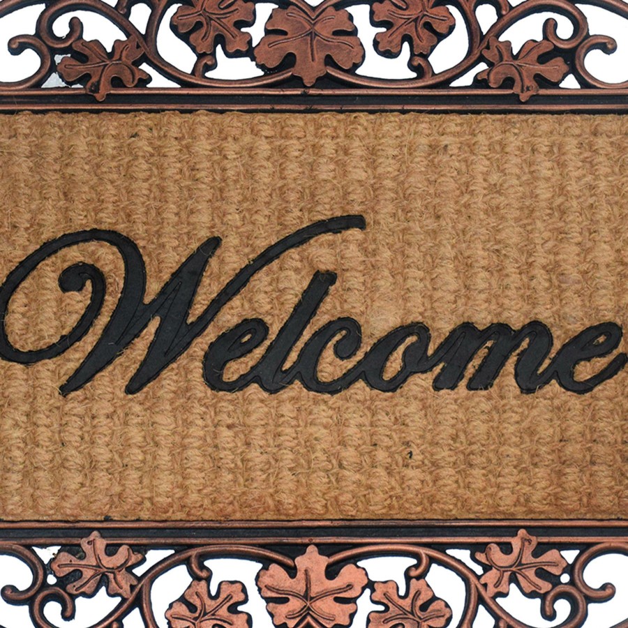 Rugs & Doormats * | Discount Dynasty Welcome Rubber & Coir Mat, 24 40