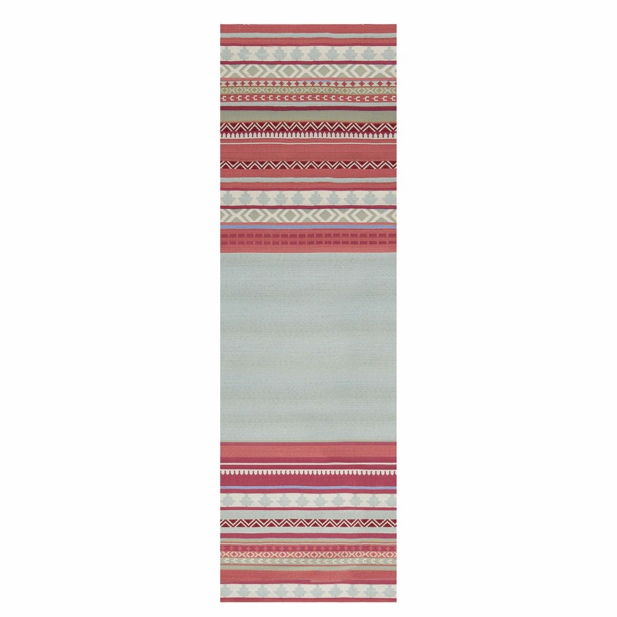 Rugs & Doormats * | Premium (E329) Mikayla Pink Multi-Colored Striped Outdoor Runner, 2 7