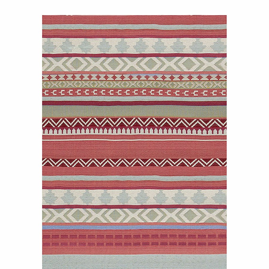 Rugs & Doormats * | Premium (E329) Mikayla Pink Multi-Colored Striped Outdoor Runner, 2 7