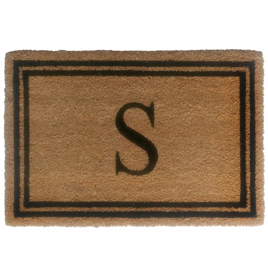 Rugs & Doormats * | Sale Monogram S Coir Mat, 18 27