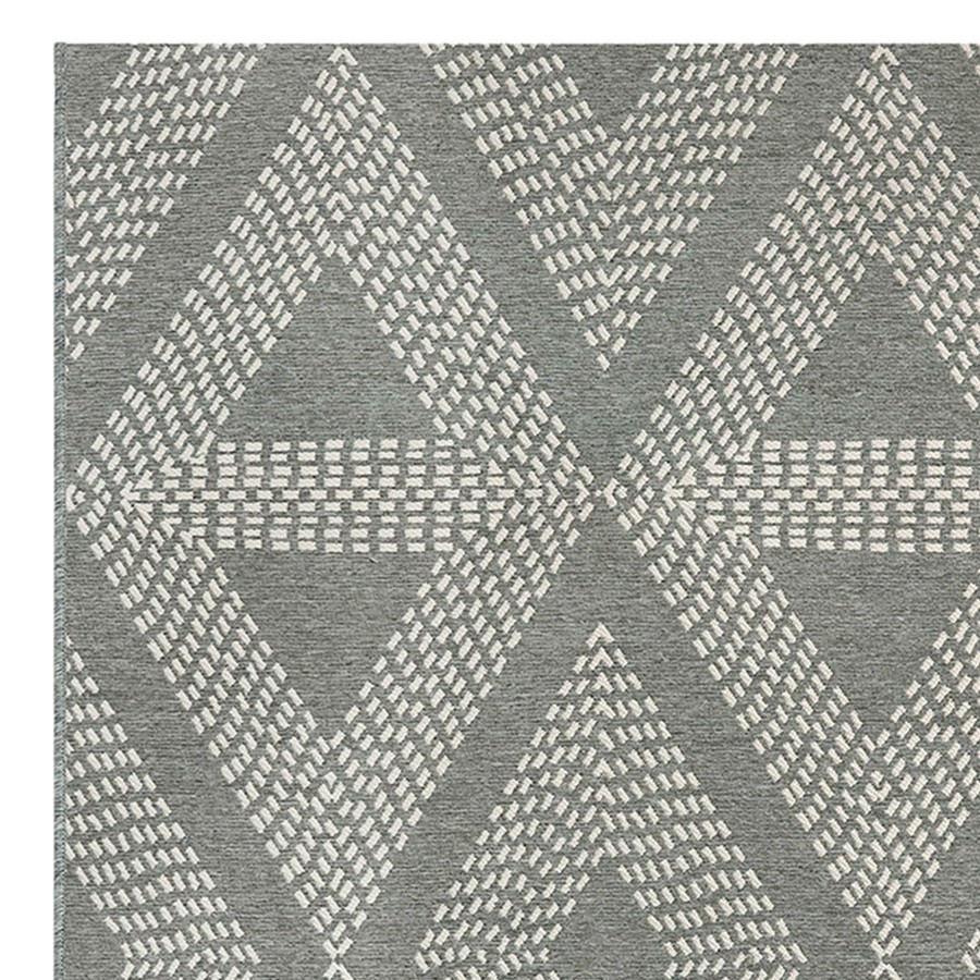 Rugs & Doormats * | Featured (E317) Astoria Grey Diamond Design Outdoor Accent Rug, 3 5