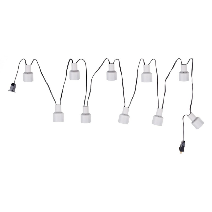 Lighting * | Free Delivery 10-Count Metal Pendant String Light Set, White