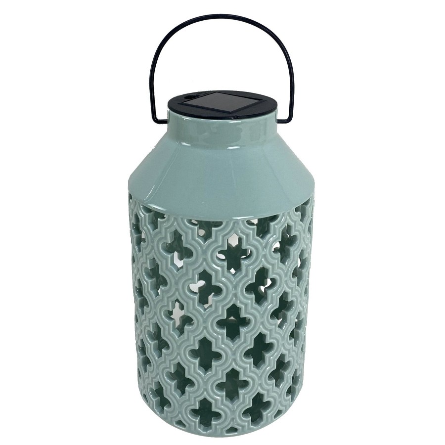 Lighting * | Fire Sale Grace Mitchell Green Solar Metal Lantern, 11.25