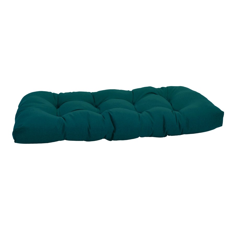 Cushions & Pillows * | Discount Teal Canvas Outdoor Wicker Settee Cushion