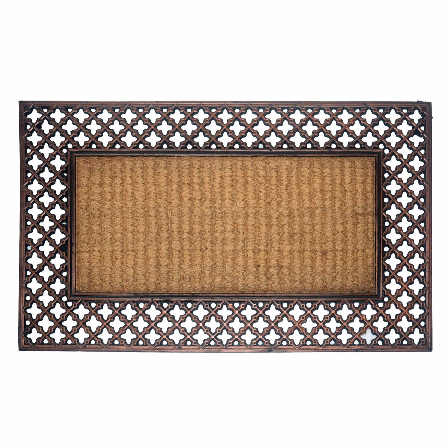 Rugs & Doormats * | Fire Sale Dynasty Trellis Rubber & Coir Mat, 24 40