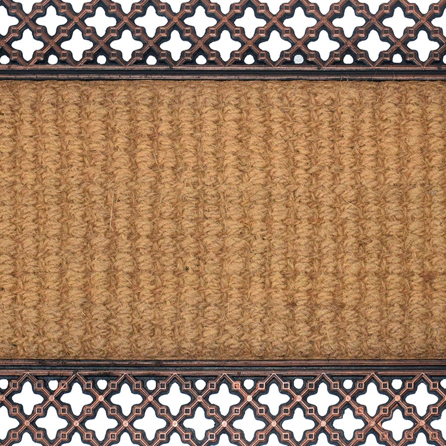 Rugs & Doormats * | Fire Sale Dynasty Trellis Rubber & Coir Mat, 24 40