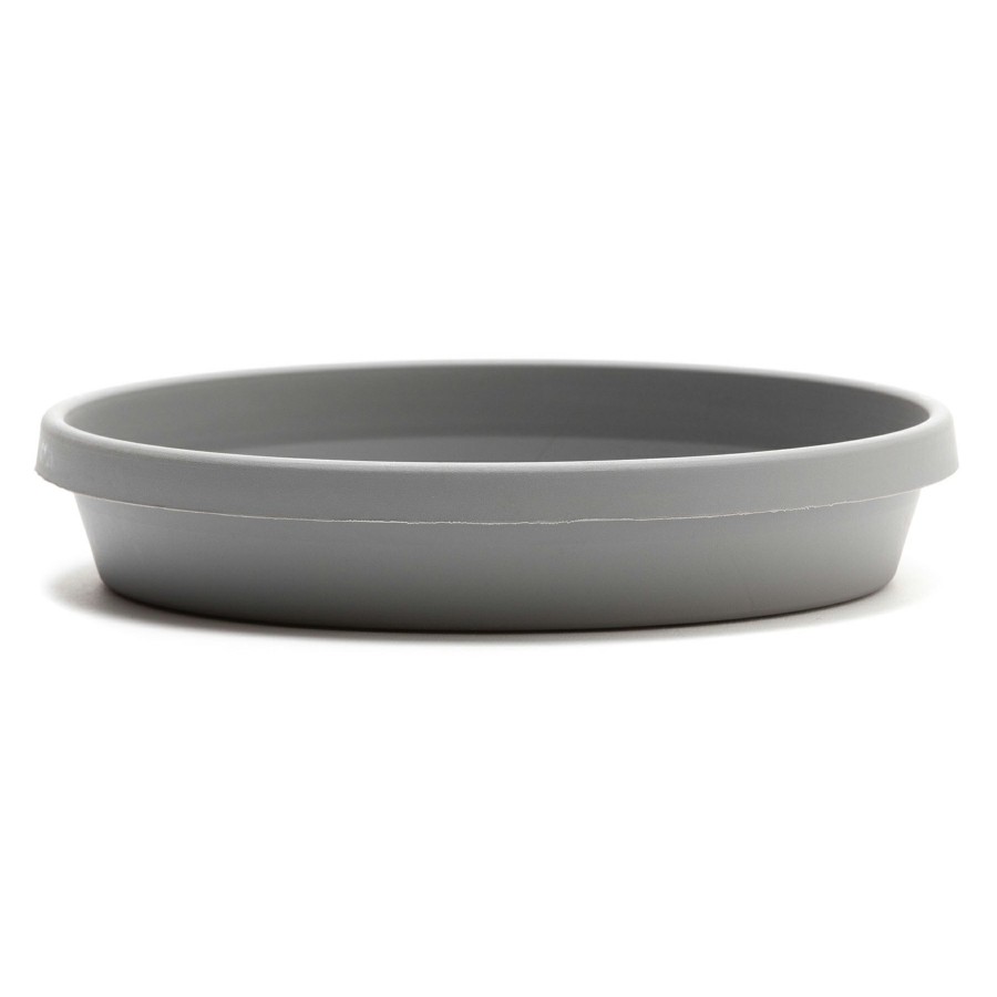 Pots & Planters * | Classical Charcoal Grey Terra Living Plant Saucer, 8