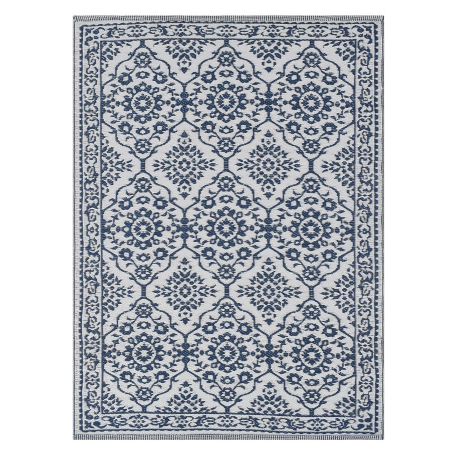 Rugs & Doormats * | Featured Plastic Blue Medallion Area Rug, 5 7