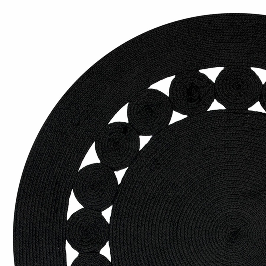 Rugs & Doormats * | New Threads (E450) Black Braided Indoor & Outdoor Round Area Rug, 6