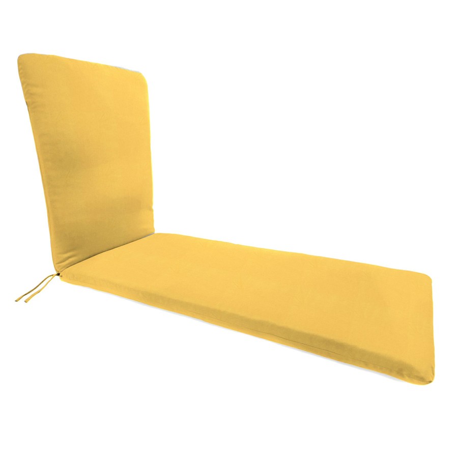 Cushions & Pillows * | Latest Butter Yellow Canvas Outdoor Chaise Cushion