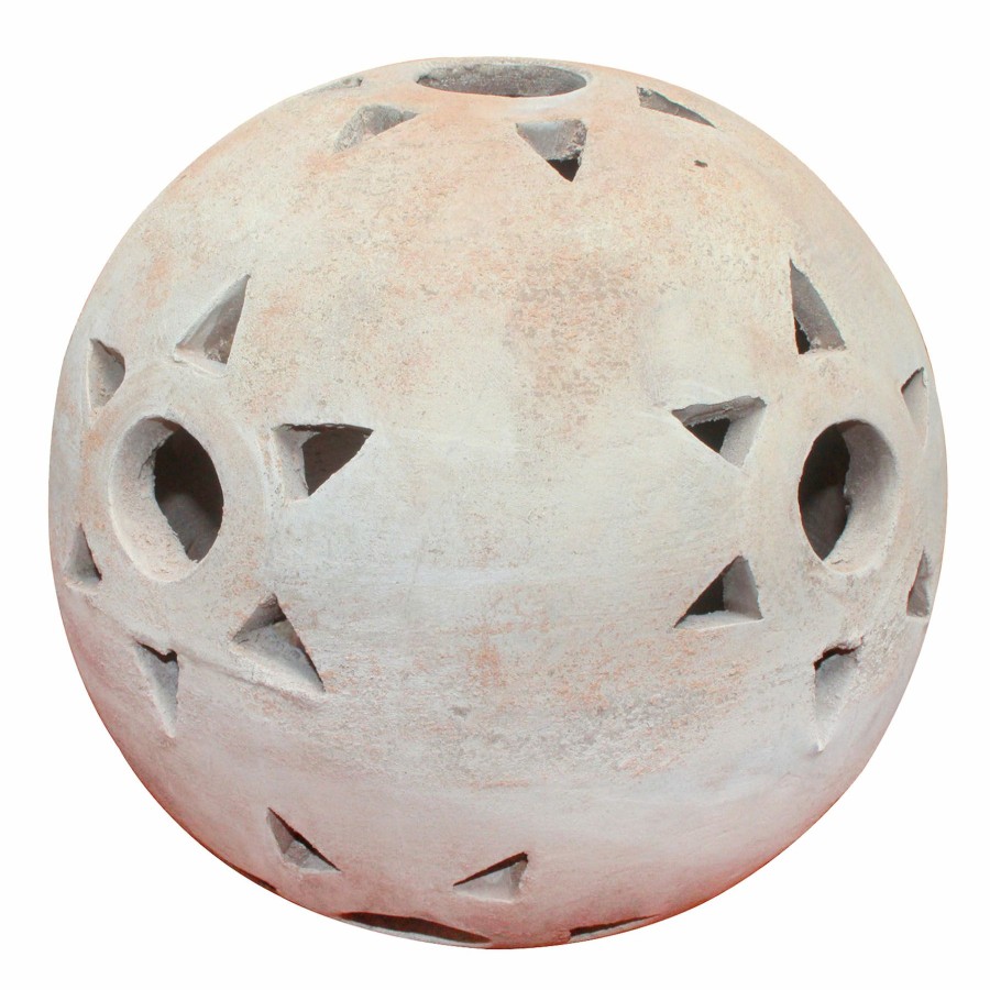 Outdoor Deacutecor * | New Threads Outdoor Terracotta Sphere With Star Cutout, 8