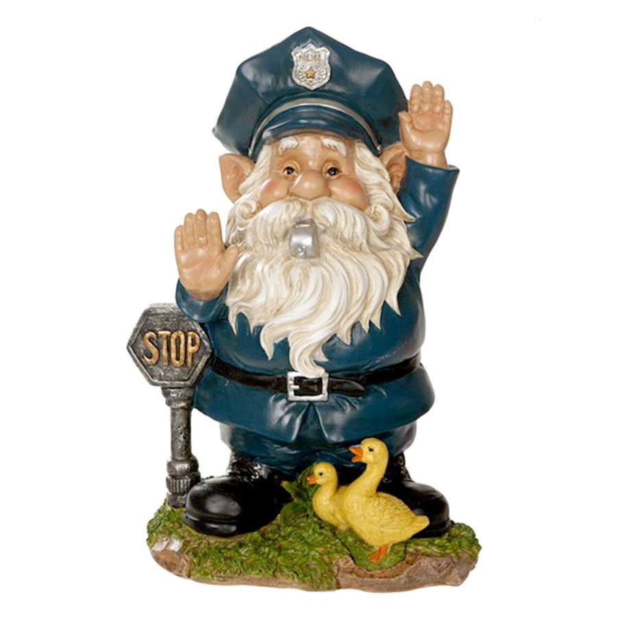 Outdoor Deacutecor * | Classical Outdoor Police Garden Gnome Figurine, 14