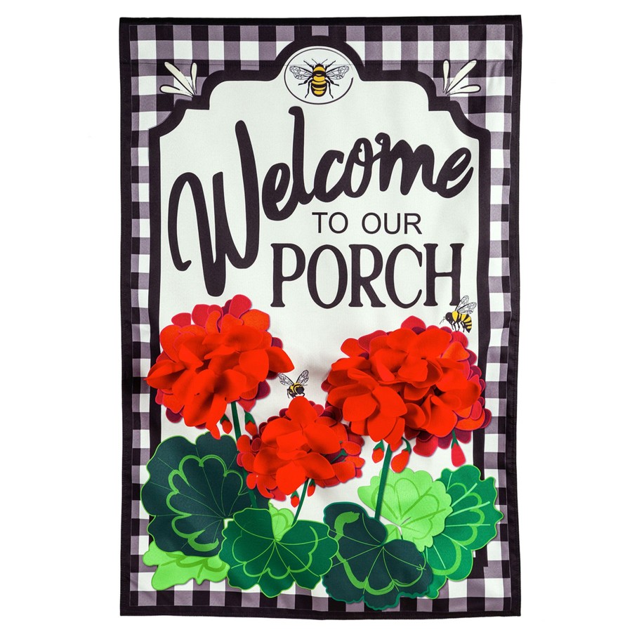 Outdoor Deacutecor * | Featured Welcome To Our Porch Yard Flag, 18