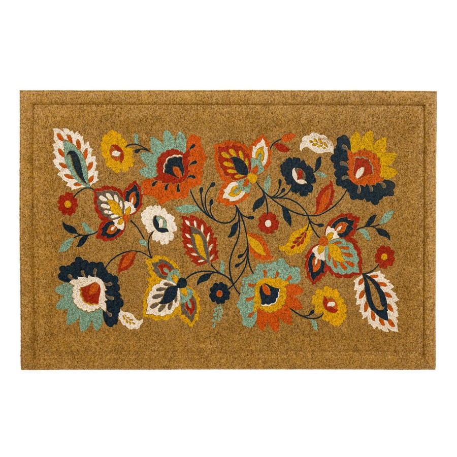 Rugs & Doormats * | Latest Multi-Floral Jacobean Coir Mat, 18 30