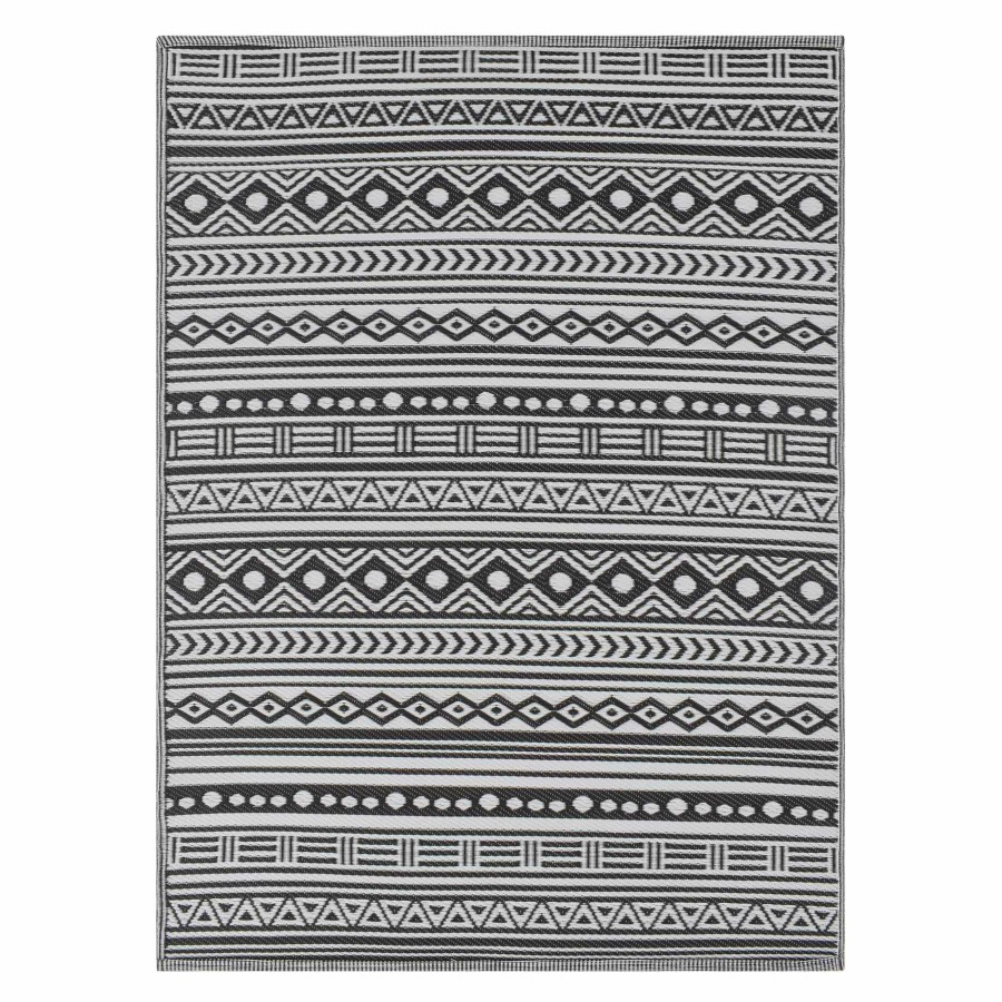 Rugs & Doormats * | Exquisite Gifts Plastic Black Global Area Rug, 5 7