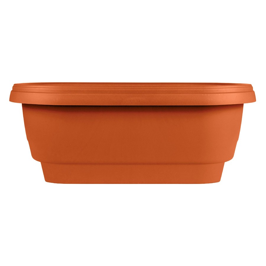 Pots & Planters * | Discount Terracotta Terra Living 4 /6 Deck Rail Planter, 24