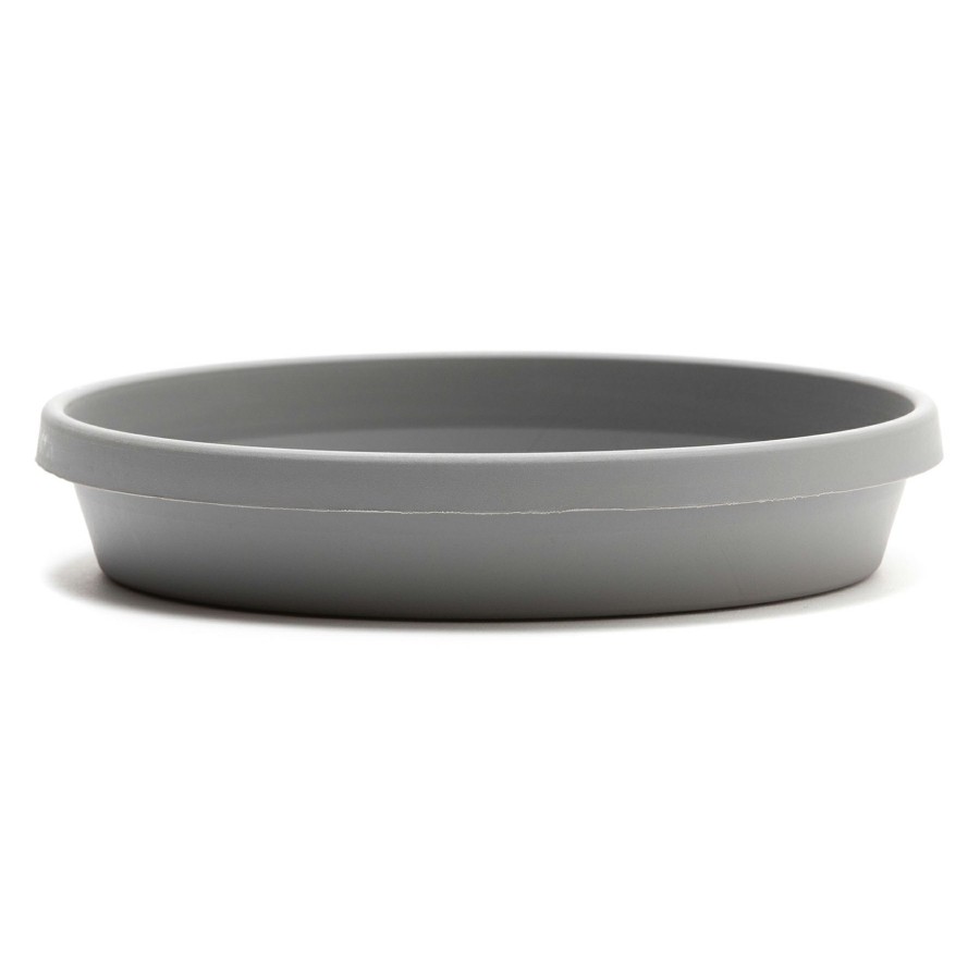 Pots & Planters * | Popular Charcoal Grey Terra Living Plant Saucer, 10