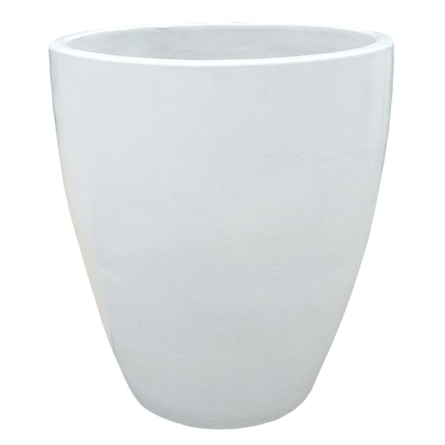 Pots & Planters * | Fire Sale Powell White Ceramic Planter, 15