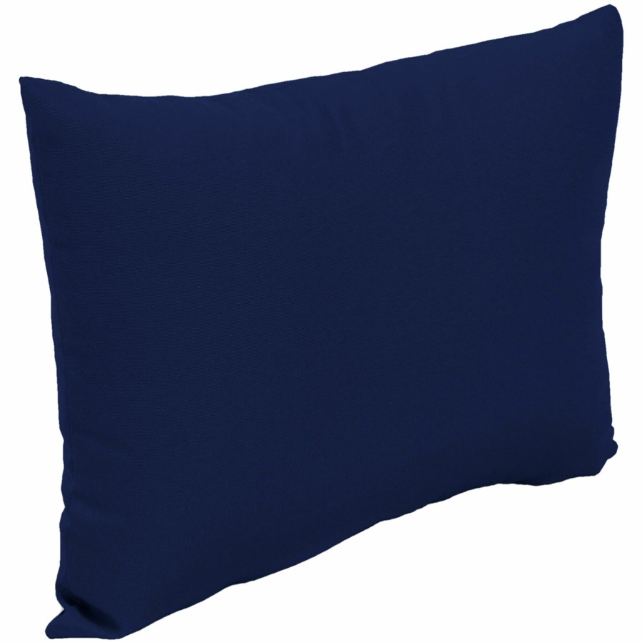 Cushions & Pillows * | Latest Navy Canvas Outdoor Oblong Throw Pillow, 12 16