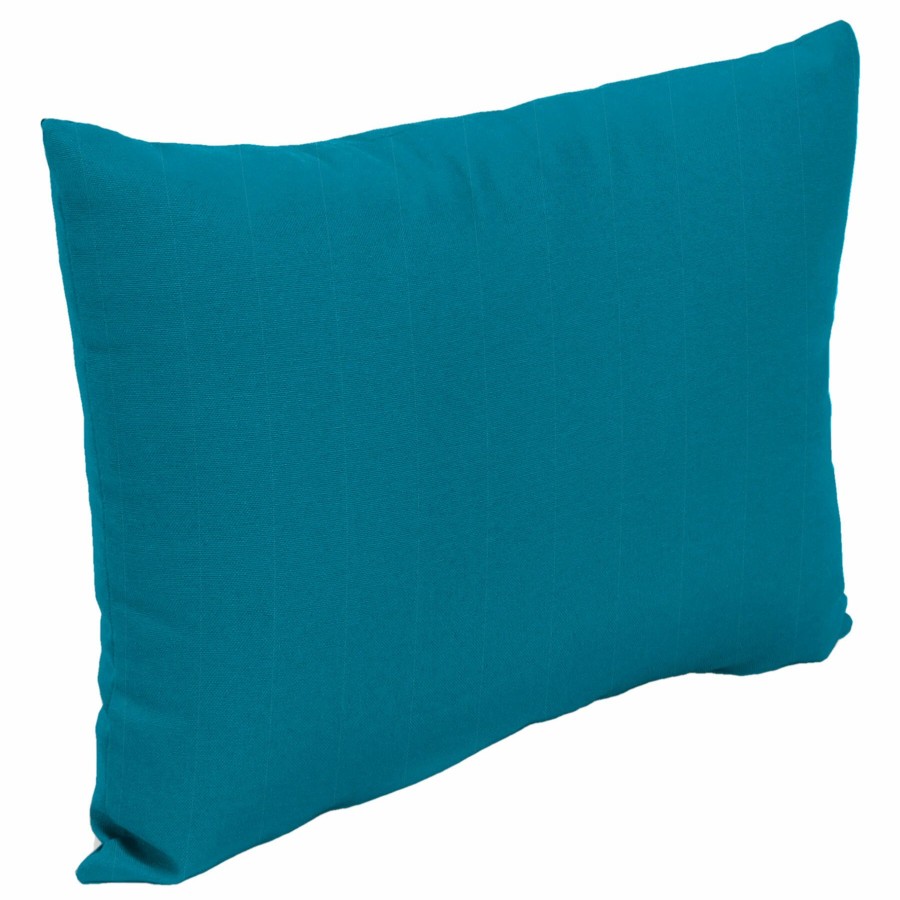 Cushions & Pillows * | Latest Turquoise Canvas Outdoor Oblong Throw Pillow, 12 16