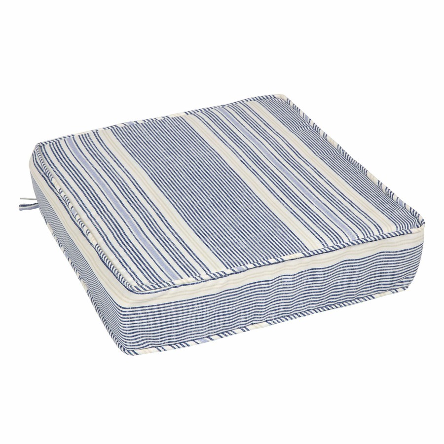 Cushions & Pillows * | Exclusive Design Calisto Striped Outdoor Gusseted Deep Seat Cushion