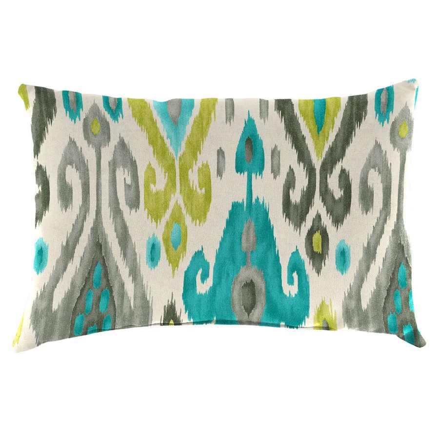 Cushions & Pillows * | Popular Paso Turquoise Outdoor Lumbar Throw Pillow, 14 20