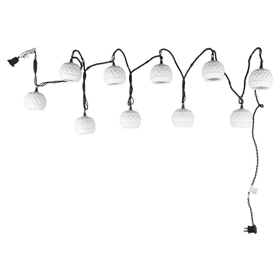 Lighting * | Best Sale 10-Count Ceramic Dome String Light Set, Cream