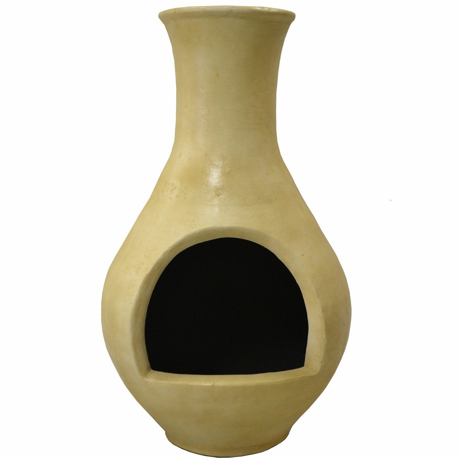 Outdoor Deacutecor * | Gift Selection Handmade Clay Ringo Modern Chimenea